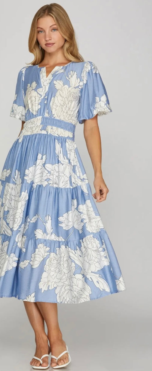 Blue Willow Maxi Dress