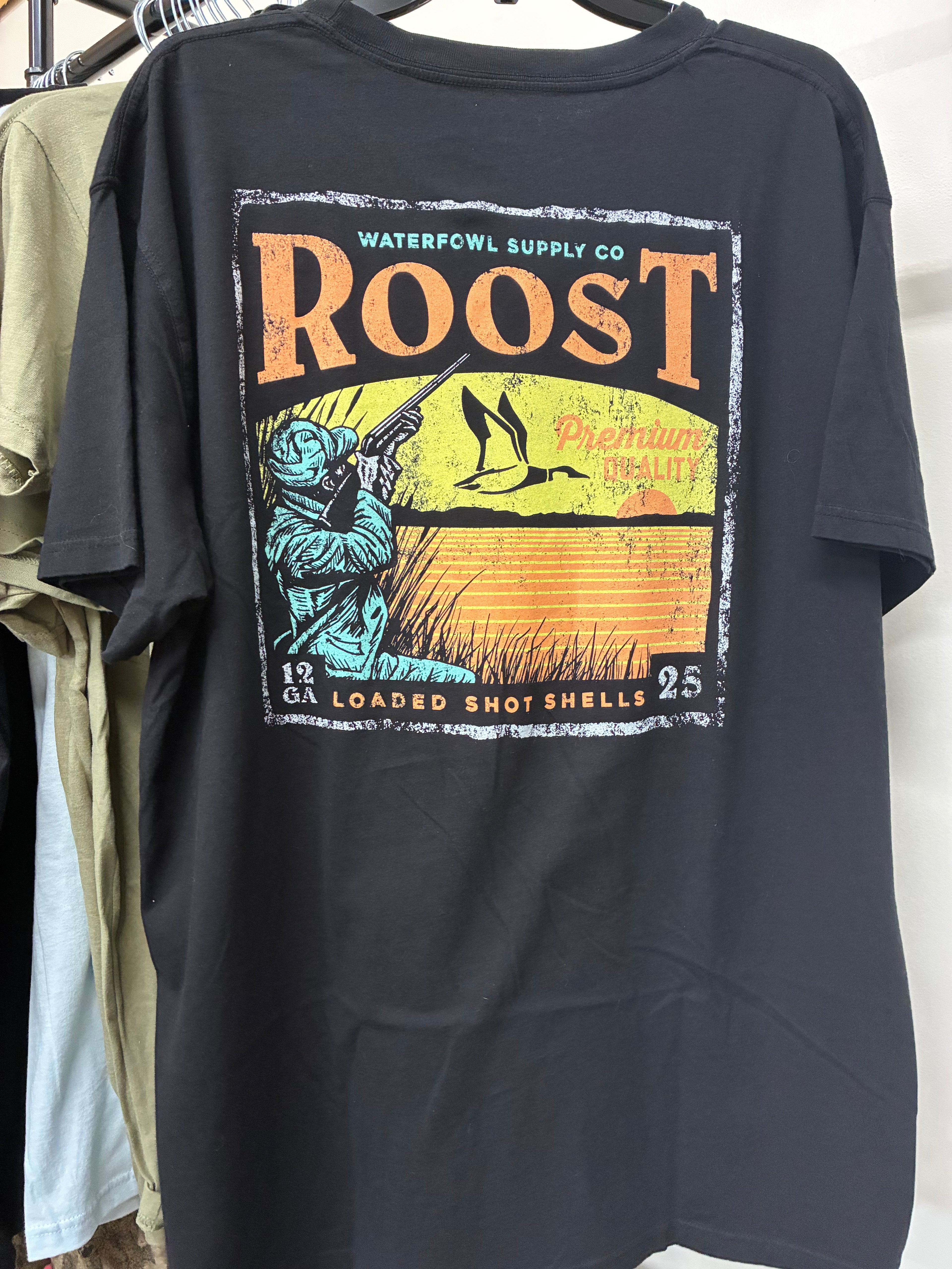 Roost Waterfowl Black T-Shirt