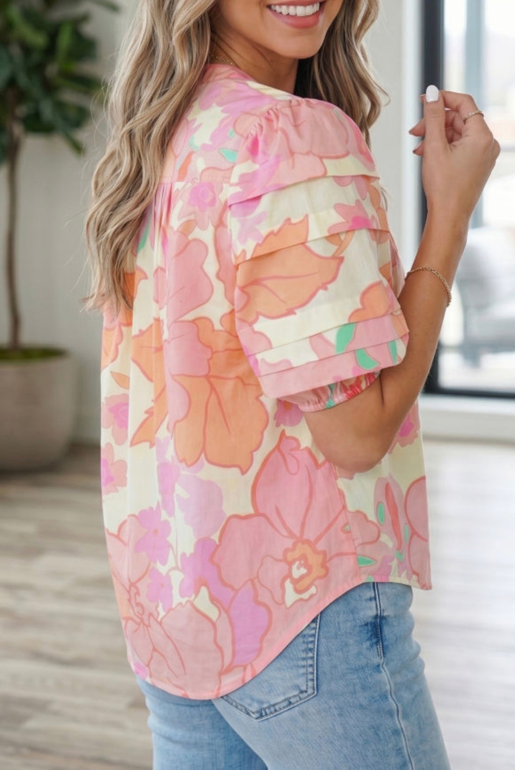 Pink Blooms Blouse