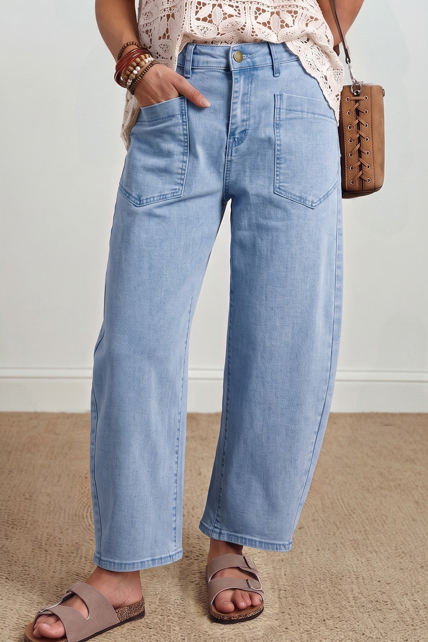 Beau Blue Jean Barrel Pant